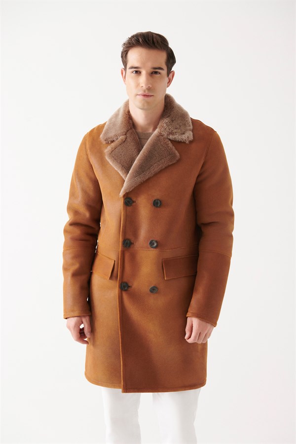 MEN'S COAT-HARRISON Men Saffron Shearling Coat
